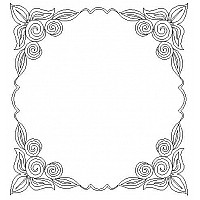 swirl flower frame